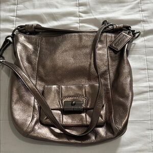 Coach Metallic Bronze Shoulder Bag